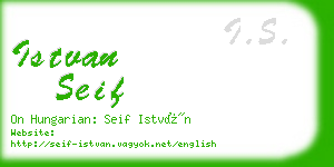 istvan seif business card